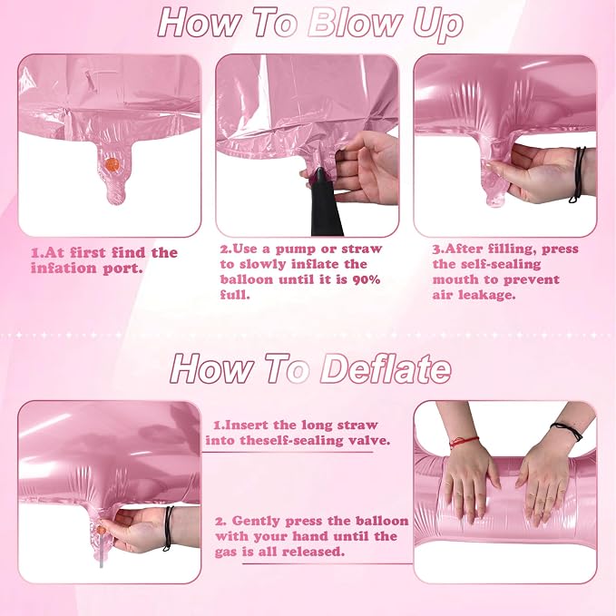 40 Inch Pastel Pink BRIDE Balloons Bachelorette - Image 7