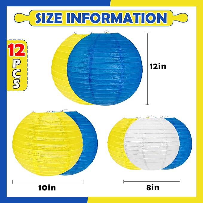 Blue and Yellow Party Decorations, Baby Shower and BBQ Decor - Image 2
