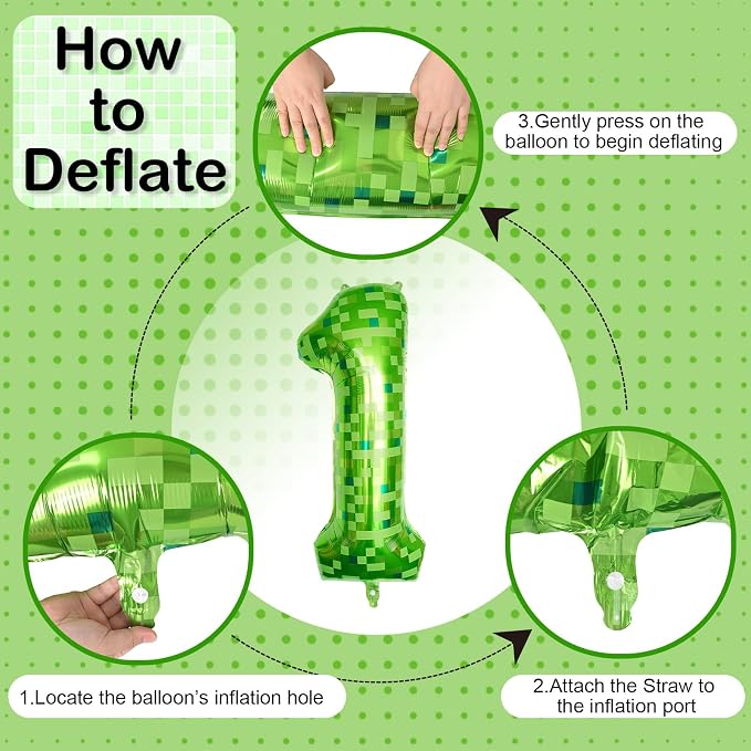 Number 10th Birthday Balloon Lime Green Pixel, 40 Inch Large Dark Kelly Green - Image 9