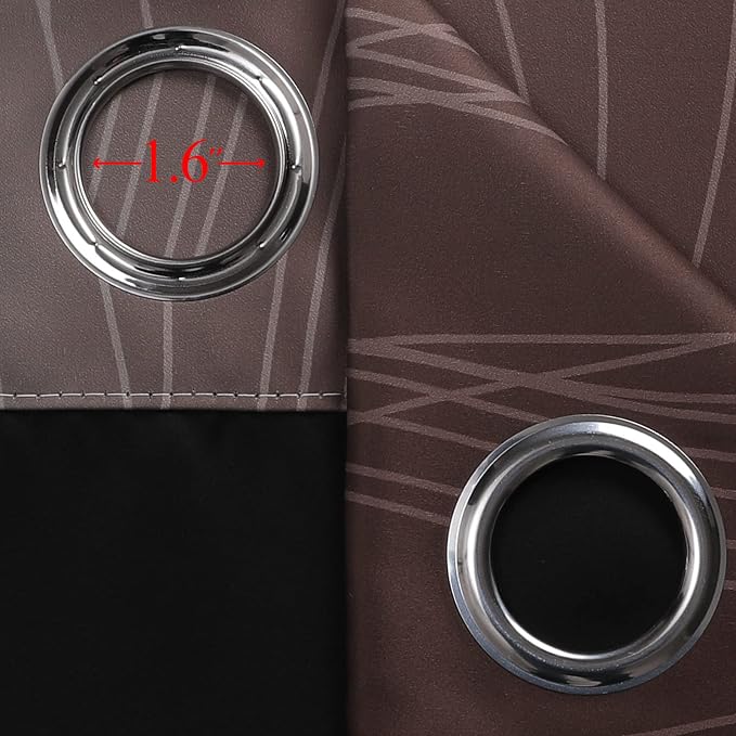 Teal and Brown Blackout Curtains - Image 7