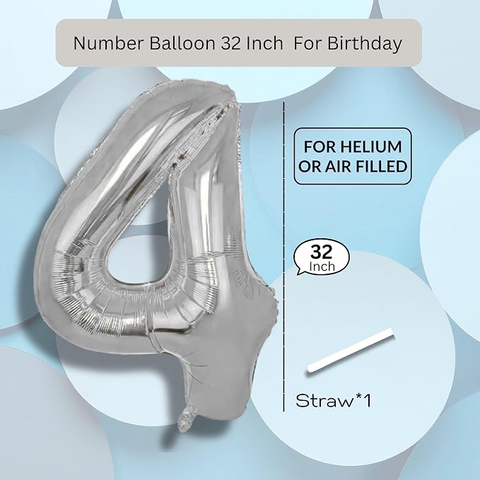 Green Number Balloon 4 Mylar Foil Balloons 32 inch - Image 8