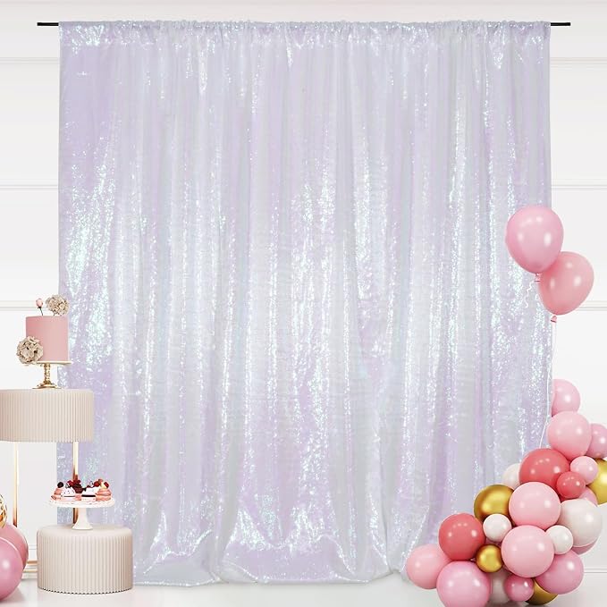 SquarePie 10x10ft Iridescent Sequin Backdrop, High Density Non-Transparent - Image 8