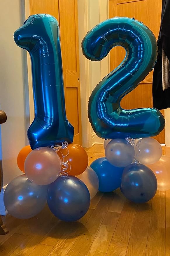 Navy Blue Number 6 Balloon 40 Inch, 6th Birthday Decorations Men Women | Foil - Image 8