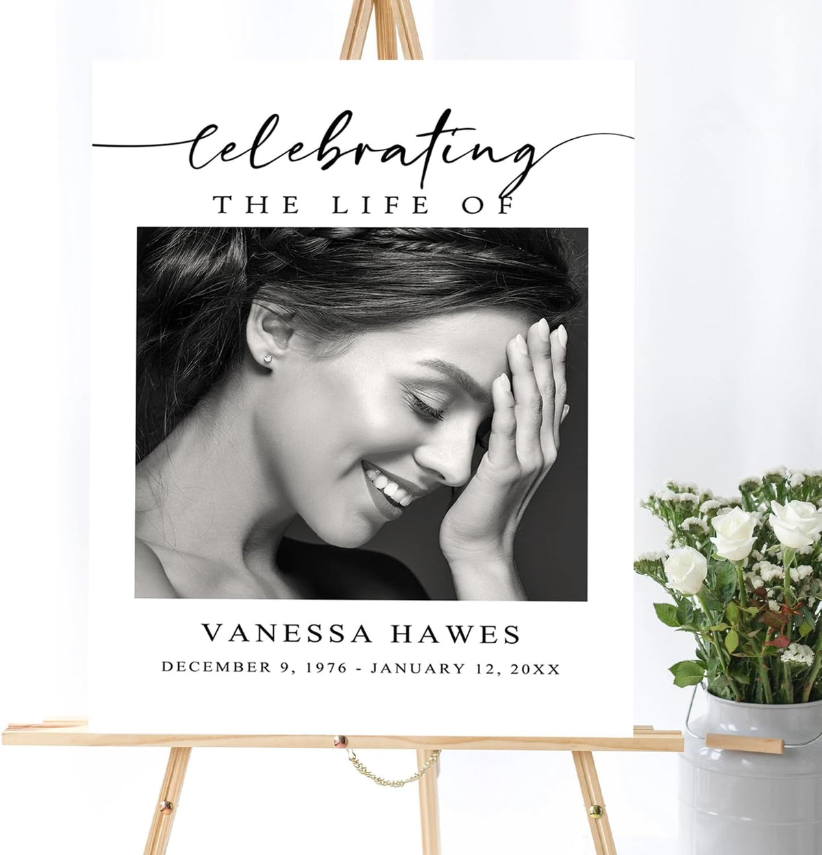 Funeral Welcome Sign, Celebration of Life Decoration, Large Funeral Sign, Memorial Sign, Funeral Decor, In Loving Memory Welcome Sign, Funeral program, Obituary Memorial Sign