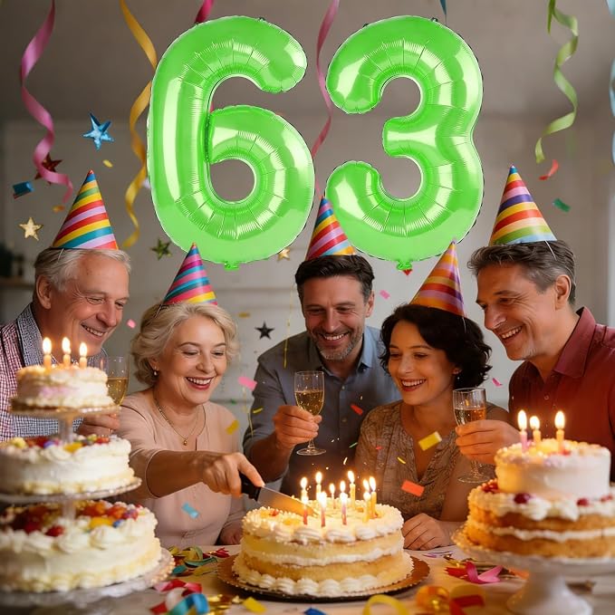 40 Inch Number 63 Balloons for 63rd Birthday Party Decorations, 0-100 Fruit - Image 2