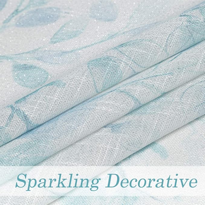 Central Park Leaf Floral Print Metallic Sheer Window Curtain Panel - Image 5
