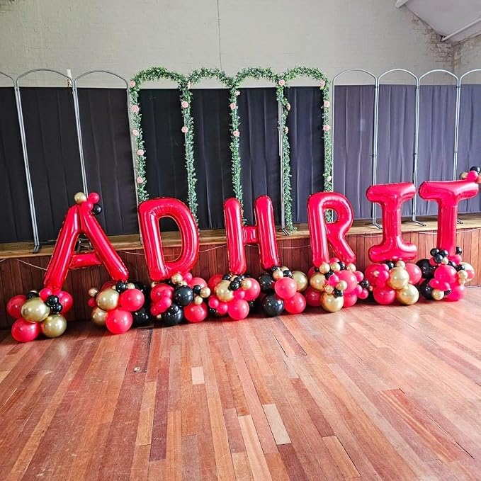 Red Letter R Balloons, R Balloon 40 Inch R Balloons Letter - Image 7