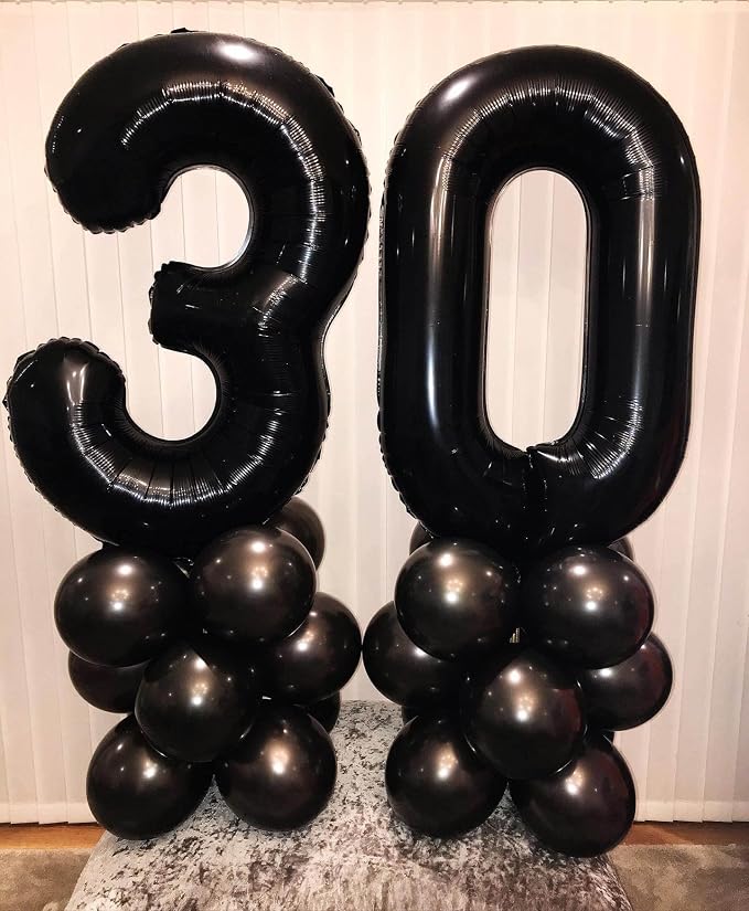 40 Inch Black 25 Number Balloons Giant Jumbo Huge 25 or 52 Foil Mylar Helium - Image 7
