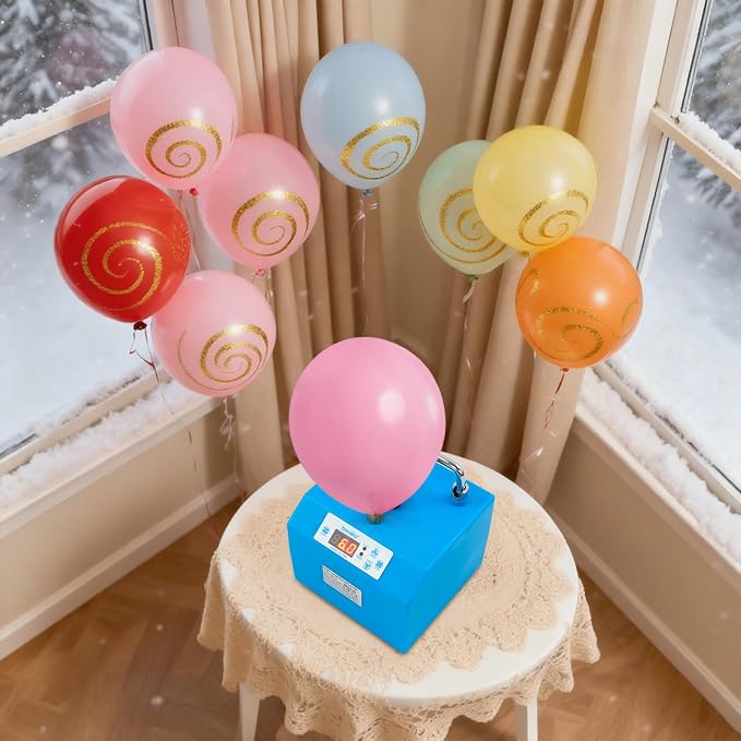 Electric Balloon Pump with Timer & Pedal Control & LCD Display - Image 2