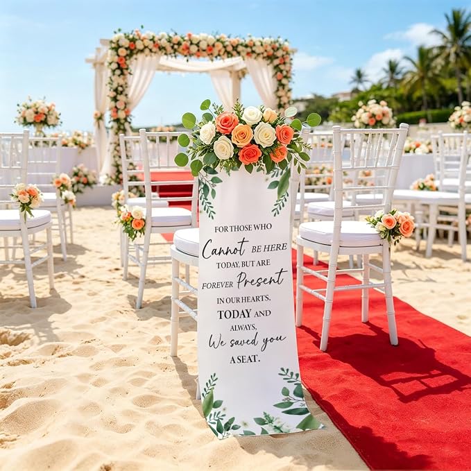 In Loving Memory Wedding Chair Sign- Floral Memorial Reserved Sgns - Image 5