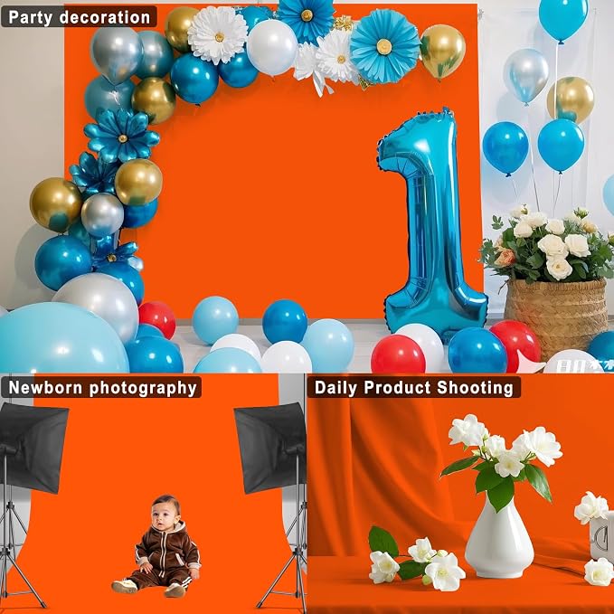 Orange Photography Backdrop for Photoshoot, 10x20 FT | Versatile Studio Photo - Image 6