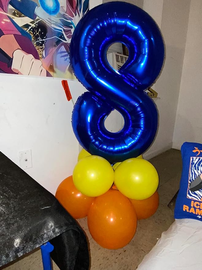 40 Inch Number 8 Balloon, Inflation Straw & Self-Sealing, Leak-Proof Aluminum - Image 3