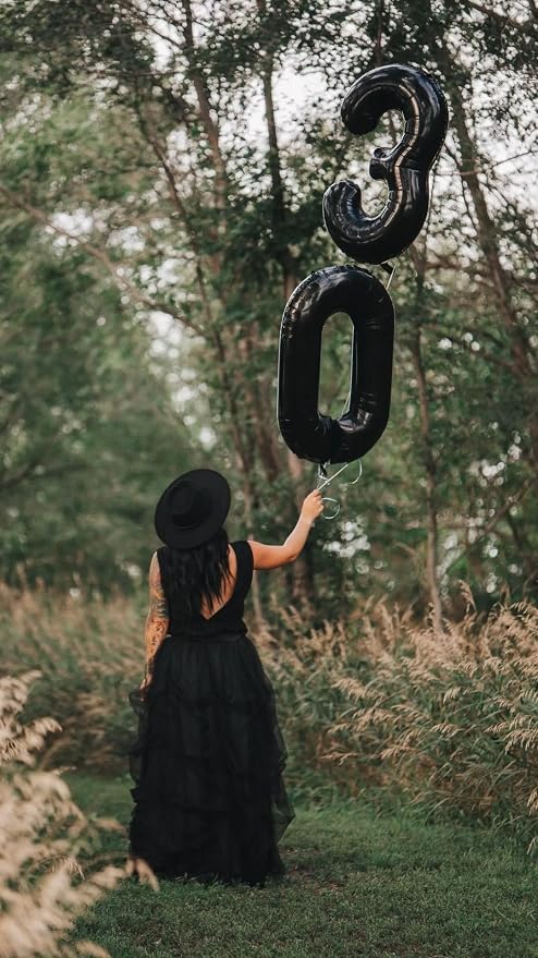 40 Inch Black Number 5 Balloon Birthday Party Decorations - Image 3