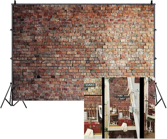 10x8ft Vintage Red Brick Wall Photo Backdrop Newborn Baby Girls Adults Portrait by Unknown