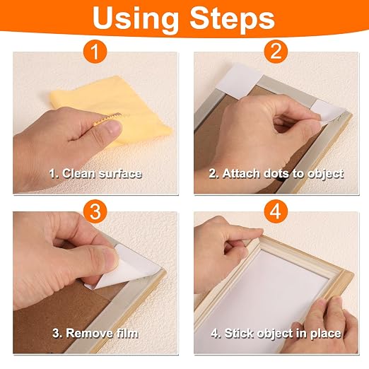 HARFINGTON 40pcs Double Sided Sticky Tape Dots, Adhesive Two Sided Nano Dots - Image 5