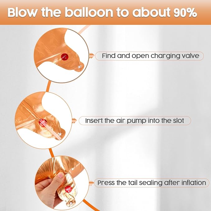 4 Balloon - Orange Birthday Number Balloons, 40 Inch Decorations Men Women | - Image 6