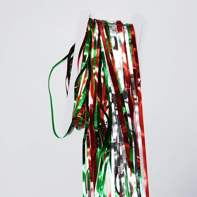 BRAVESHINE Party Fringe Backdrop Red Silver Green Christmas Decorations | - Image 9