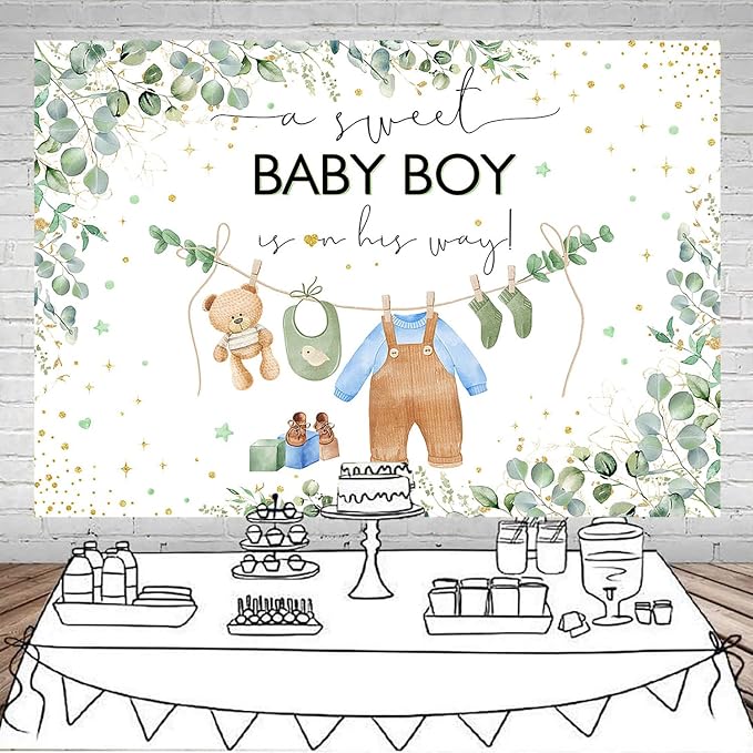 Mocsicka Sweet Baby Shower Backdrop - Image 2