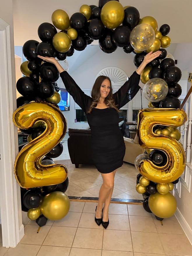 Number Balloons 5 Balloon Gold for 5th Birthday Party Decoration, 40 inch | - Image 4