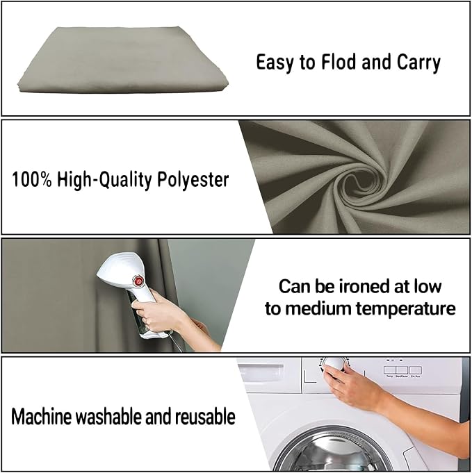 Grey Photography Backdrop for Photoshoot, Fabric 6x9ft | Polyester Studio Photo - Image 7