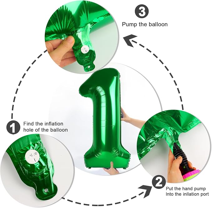 Number Balloons 10 Balloon 40 inch Dark Green - Image 5
