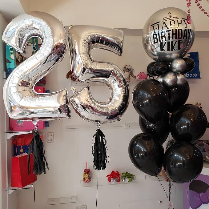 40 Inch Silver 19 Balloons Giant Number 19 Balloons Silver 19 Birthday Balloons - Image 6