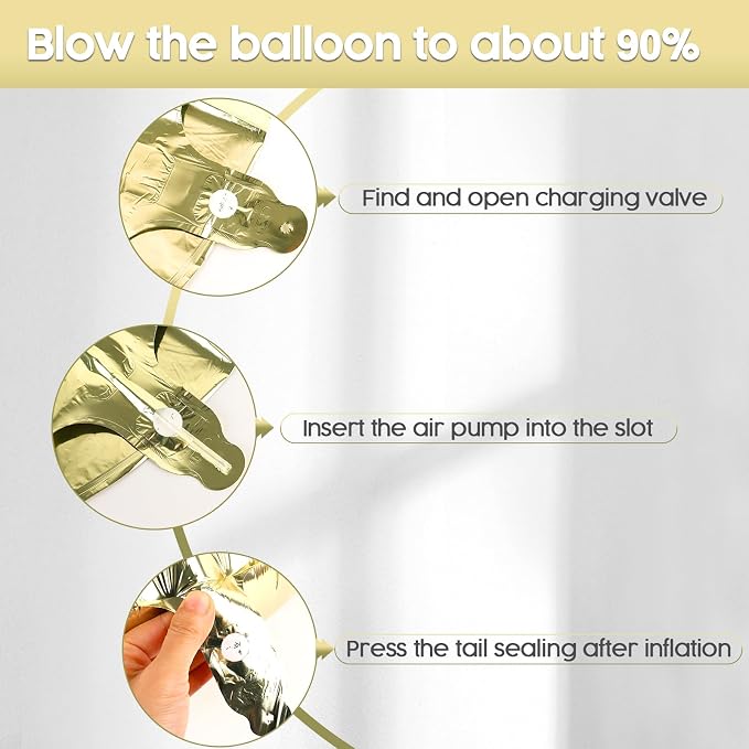 4 Balloon - Champagne Gold Birthday Number Balloons, 40 Inch Decorations | - Image 6