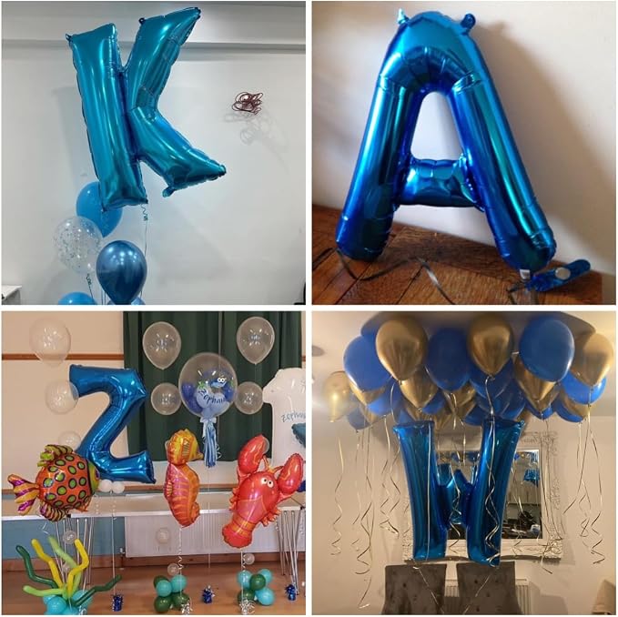 Blue Letter I Balloon, I Balloons Letter - Image 6