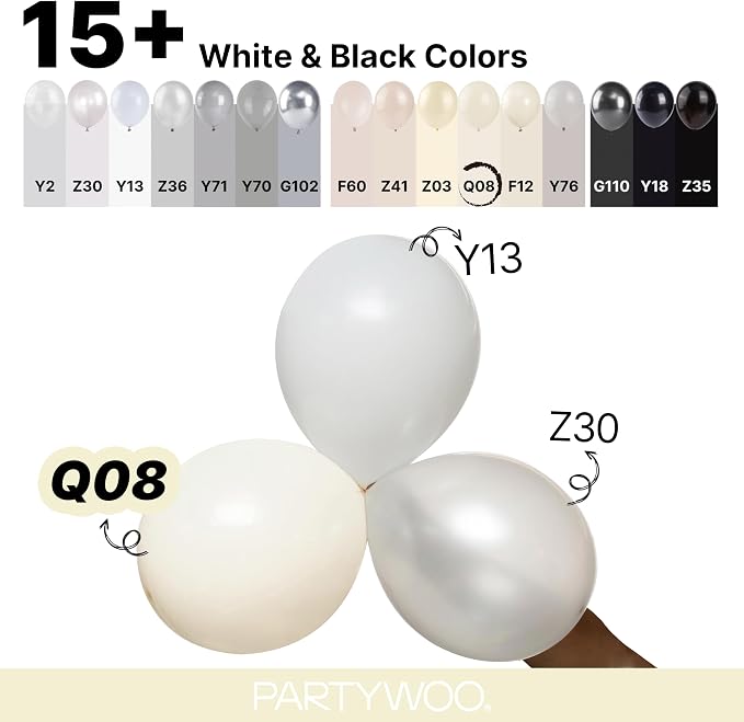 PartyWoo Beige Balloons 140pcs Cream Ivory Color 18 12 10 5 Inch | Balloons - Image 4