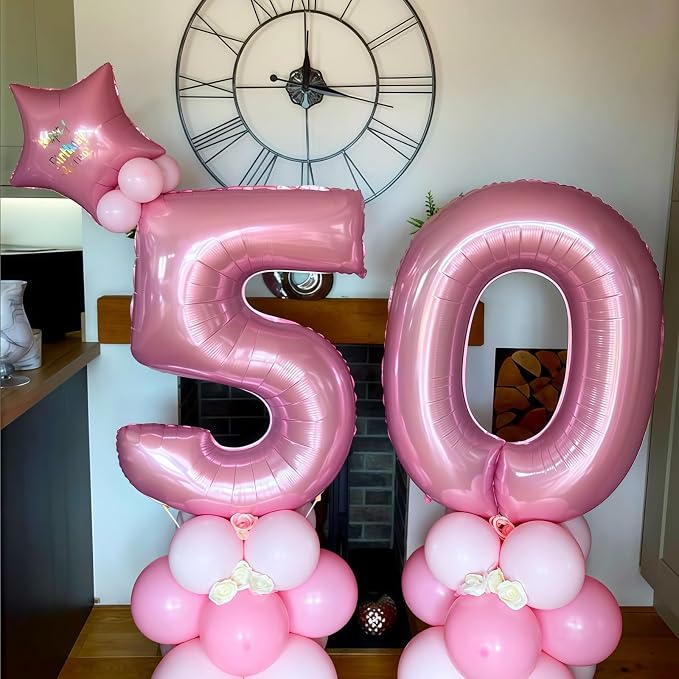 Pastel Pink 7 Balloon Number, 40 Inch Light Pink 7 Balloons Large Helium Foil - Image 7