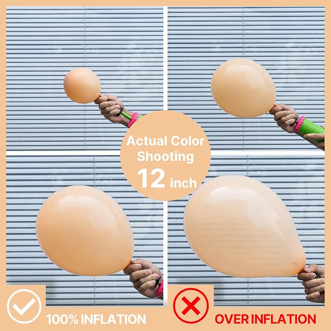 PartyWoo Nude Balloons 100pcs Latex Apricot Boho Balloons Helium 5 Inch | - Image 5