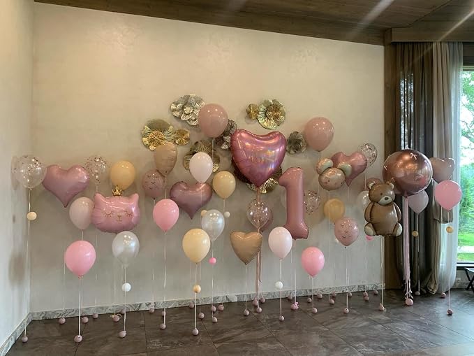 22 Balloon - Pastel Pink Birthday Number Balloons, 40 Inch Decorations | Pastel - Image 3