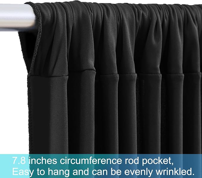 4 Panels Black Backdrop Curtains - Image 8
