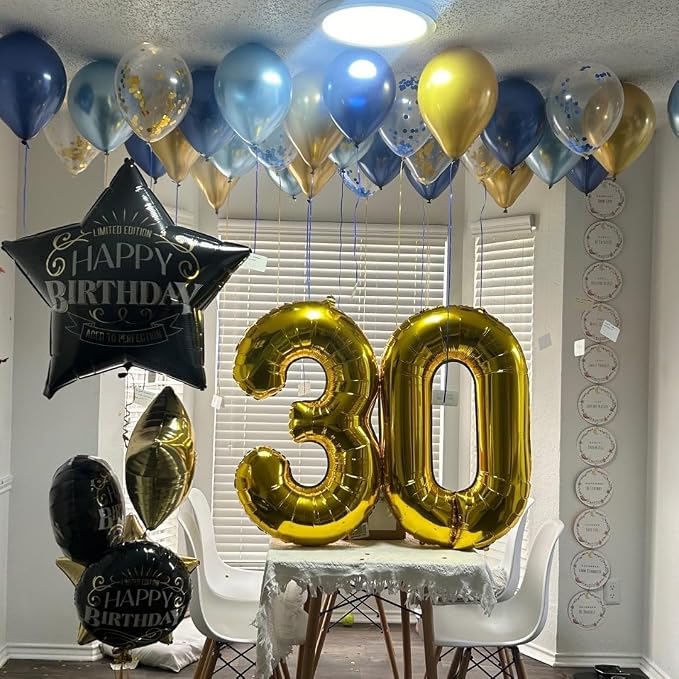 Numbers 14 Balloon 40Inch Gold Balloons - Image 3