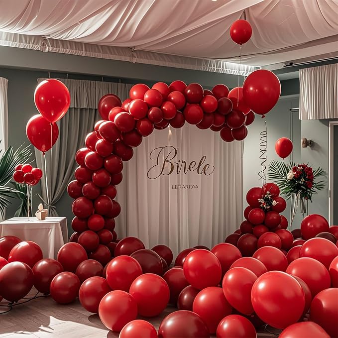 Red Balloons Red Birthday Decorations 100 Pack 12 inch Round Latex Balloons - Image 4