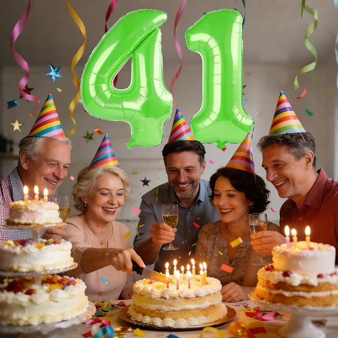 40 Inch Number 41 Balloons for 41st Birthday Party Decorations, 0-100 Fruit - Image 2