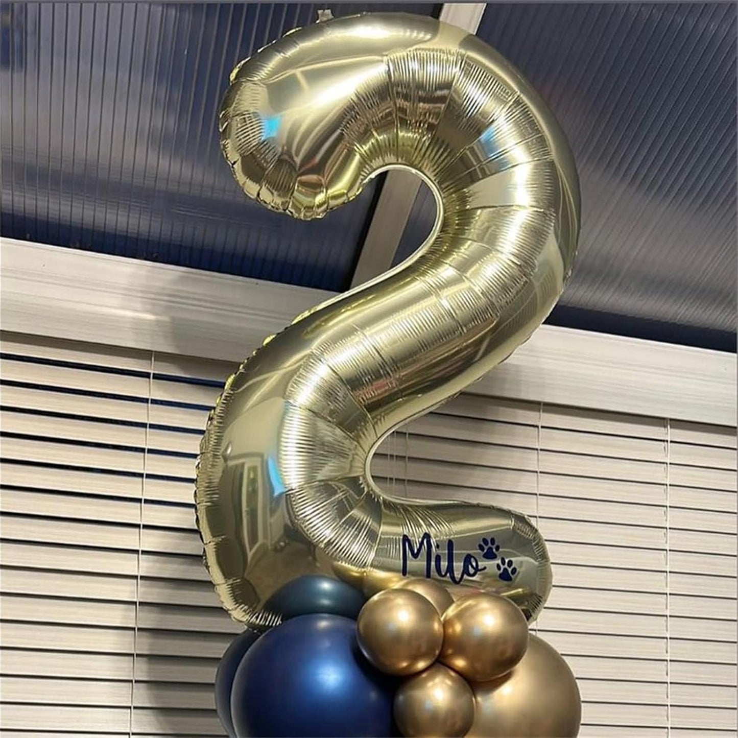 40 Inch Balloon Number 2 Champagne Gold, Large Foil Light Gold Number Balloons Set 0-9 for Women Men, Digital 2 Helium Balloons for Boys Girls 2nd Birthday Anniversary Graduation Party Decorations