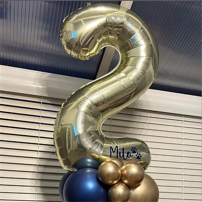 Light Gold Number 18 Birthday Balloons, 40 Inch Large Champagne Gold Foil - Image 4