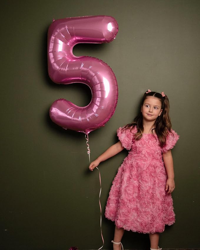 1 Balloon - Pink Birthday Number Balloons, 40 Inch Decorations Men Women | Pink - Image 8