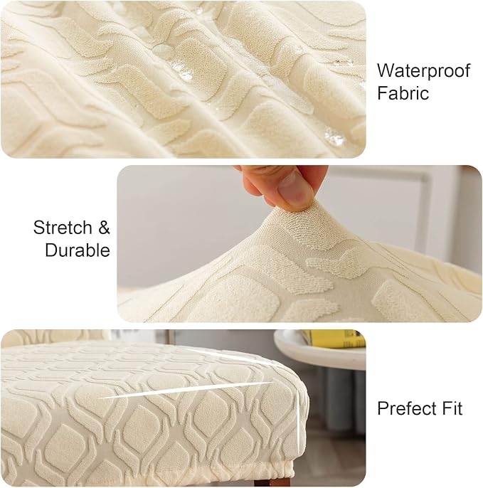 Waterproof Dining Chair Covers Set of 2 Parsons Chair Slipcovers | Double - Image 3