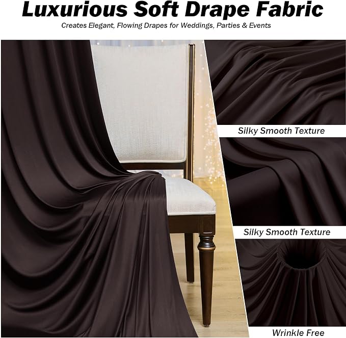 50ft×12ft Brown Backdrop Curtains - Image 3