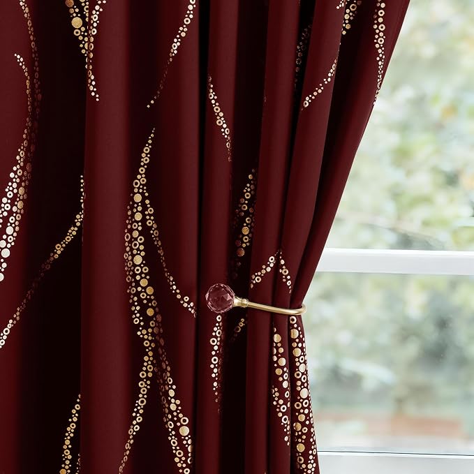 Yakamok Burgundy Blackout Curtains - Image 8