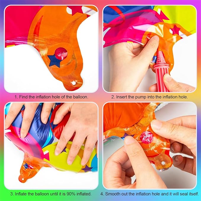 Rainbow Number 10 Balloon, 40 Inch Mylar Foil Balloons - Image 4