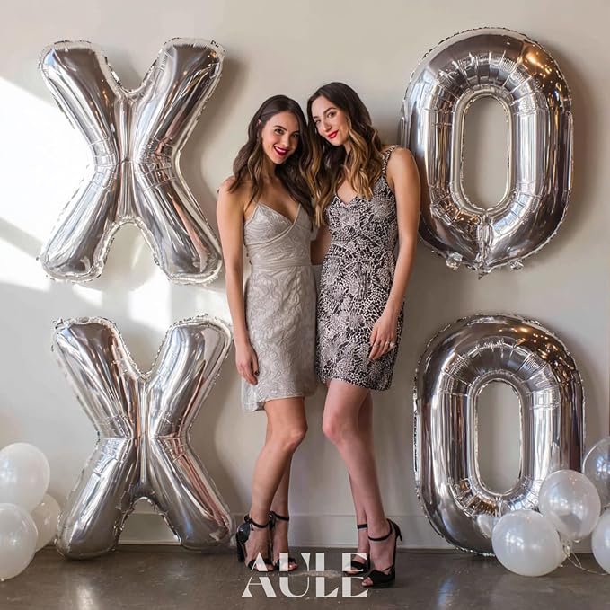 AULE 40 Inch Silver Z Balloon Letter Foil A-Z Birthday Big Alphabet | Birthday - Image 5