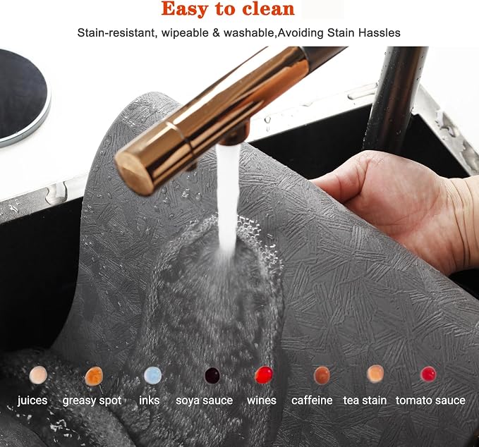 Vinyl Placemats Set of 8 Heat Resistant Easy Clean Non-Slip Place Mats - Image 5