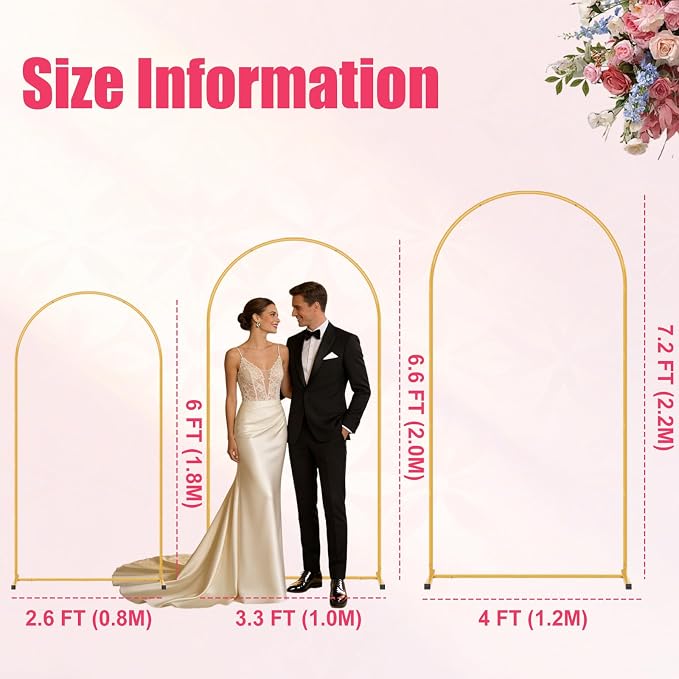 7.2FT Arch Backdrop Stand, Wedding Arch Backdrop Stand, Balloon Arch Stand | - Image 4