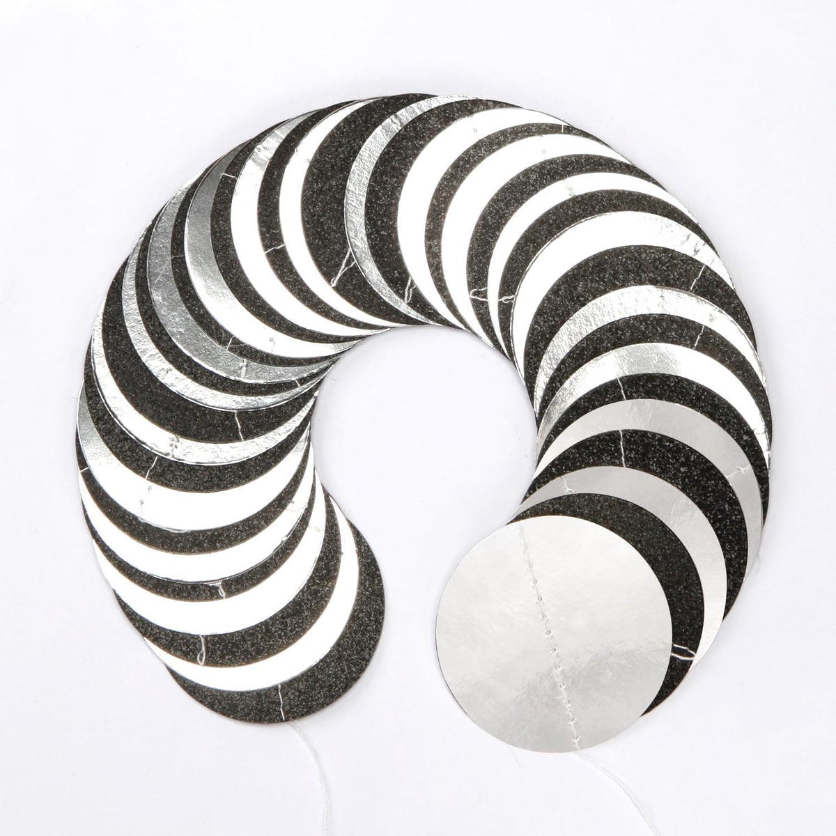 Black-Silver Birthday Graduation Party-Decorations Streamers - 52Ft Hanging Paper Garland Banner,Bachelorette Wedding Baby Bridal Shower New Years Supplies Backdrop Decor Hugtmr