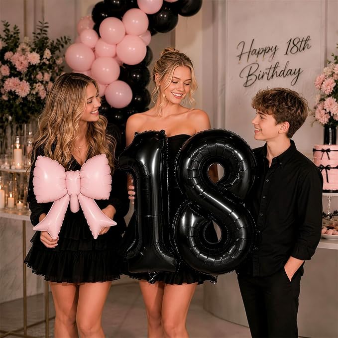 40 Inch Black Number 4 Balloon - Image 7