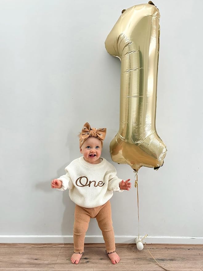 40 Inch Light Gold Number 8 Balloon, Champagne Birthday Party Decorations | 40 - Image 2
