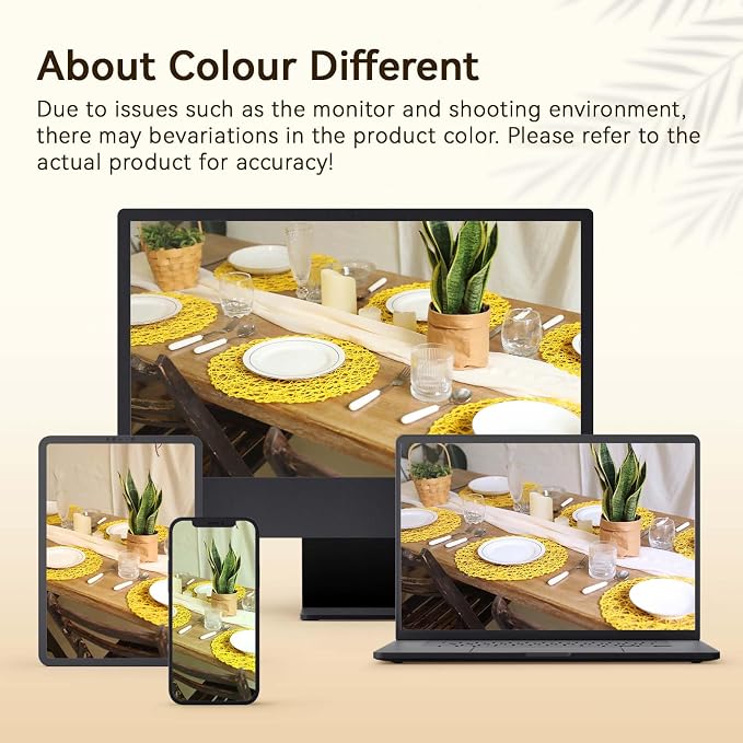 AHHFSMEI Paper Braided Round Placemats Set of 8 Natural Non-Slip Heat Resistant - Image 6
